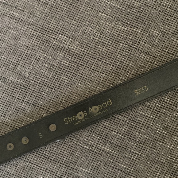 Vintage 90s Streets Ahead large Buckle Statement Belt Conchos leather small - Picture 8 of 12